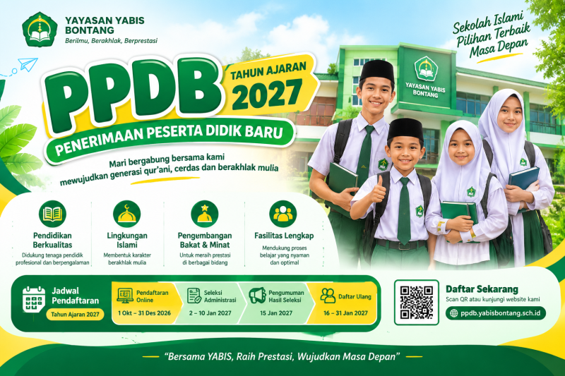 PPDB YABIS BONTANG TAHUN AJARAN 2027 